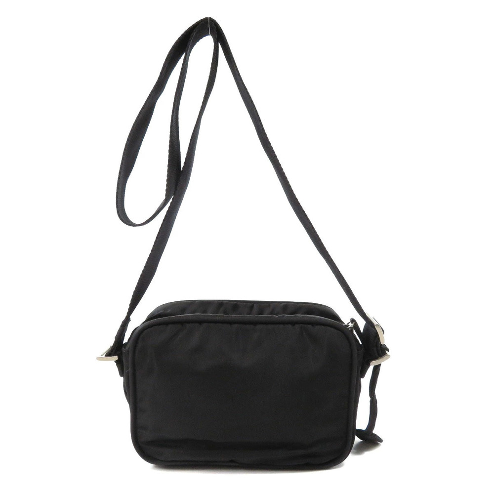 Prada plate logo Crossbody Shoulder Black bag